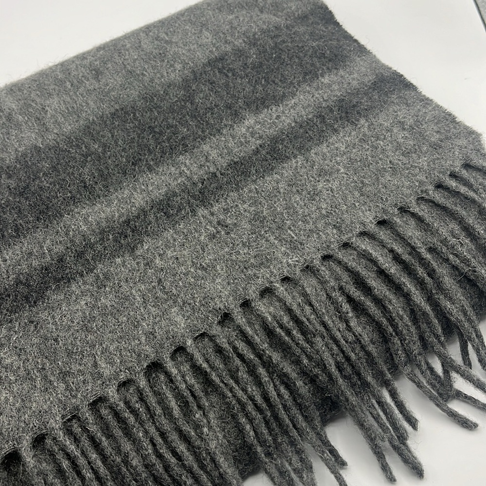 Gray Wool Men's Scarf